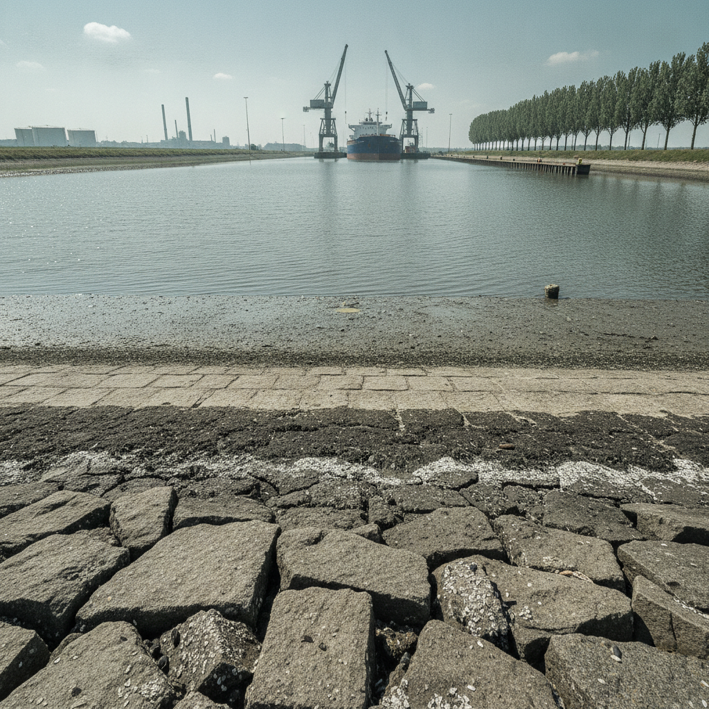 Pompen bij de Westsluis: de droogte maakt het Kanaal Gent-Terneuzen tot een verdeelvraagstuk